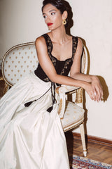 Ivy Embroidered Bustier - Black Rosewater House