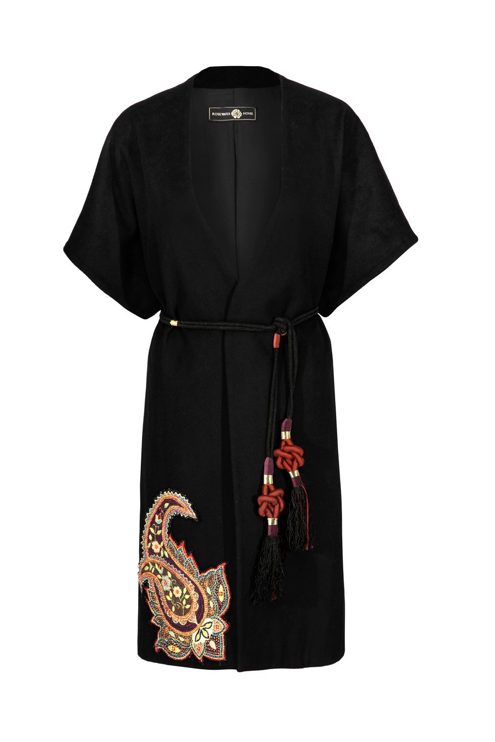 Zarin Wrap Coat - Paisley coat Rosewater House