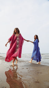 KHAZAR KAFTAN-MAGENTA Rosewater House