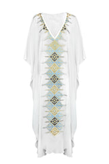 KHAZAR KAFTAN - WHITE Rosewater House
