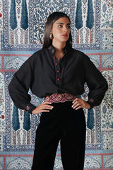Boteh Blouse - Black Blouses Rosewater House