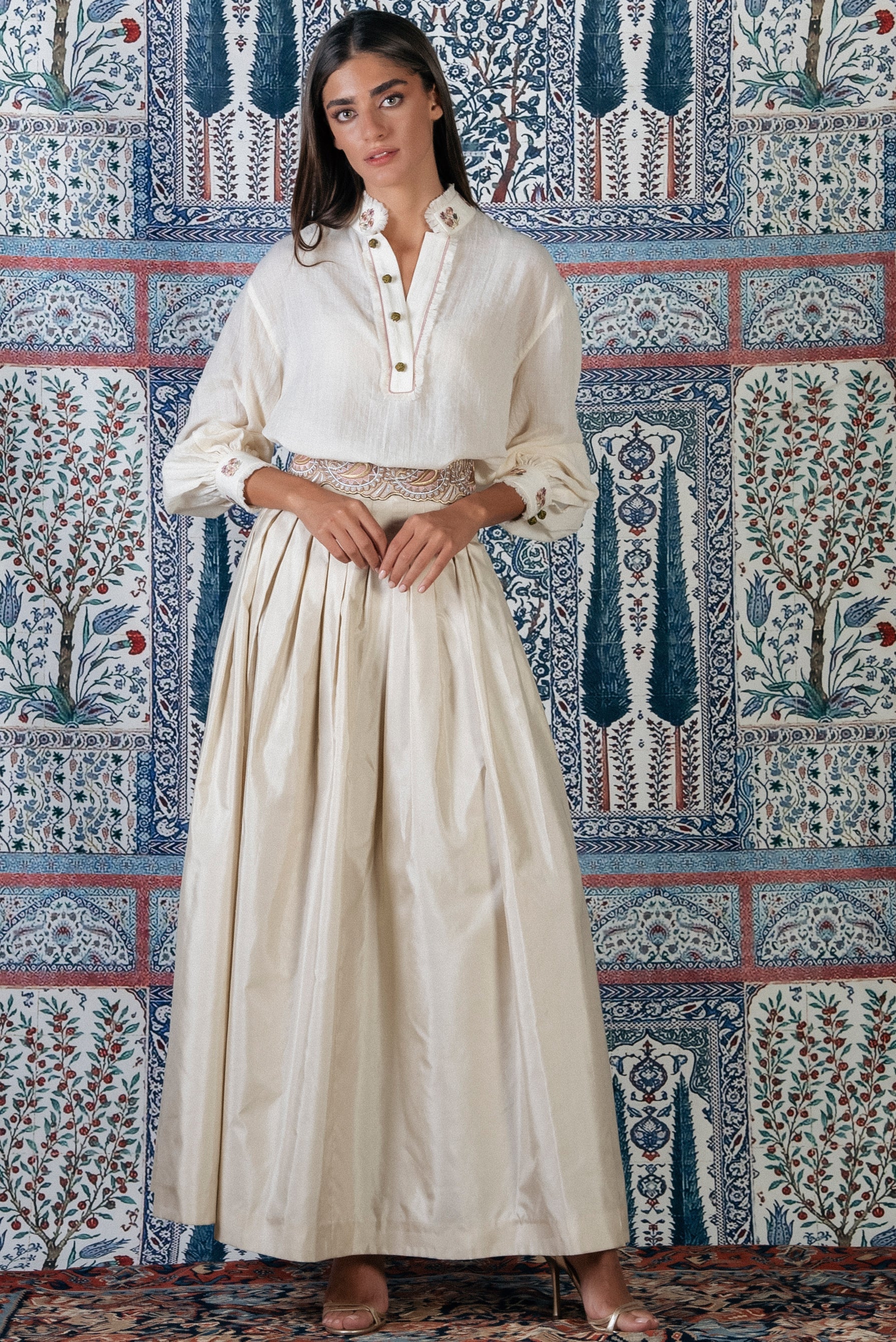 Yass Taffeta Ball Skirt - Ivory Long Skirts Rosewater House