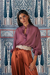 Boteh Blouse - Plum Blouses Rosewater House