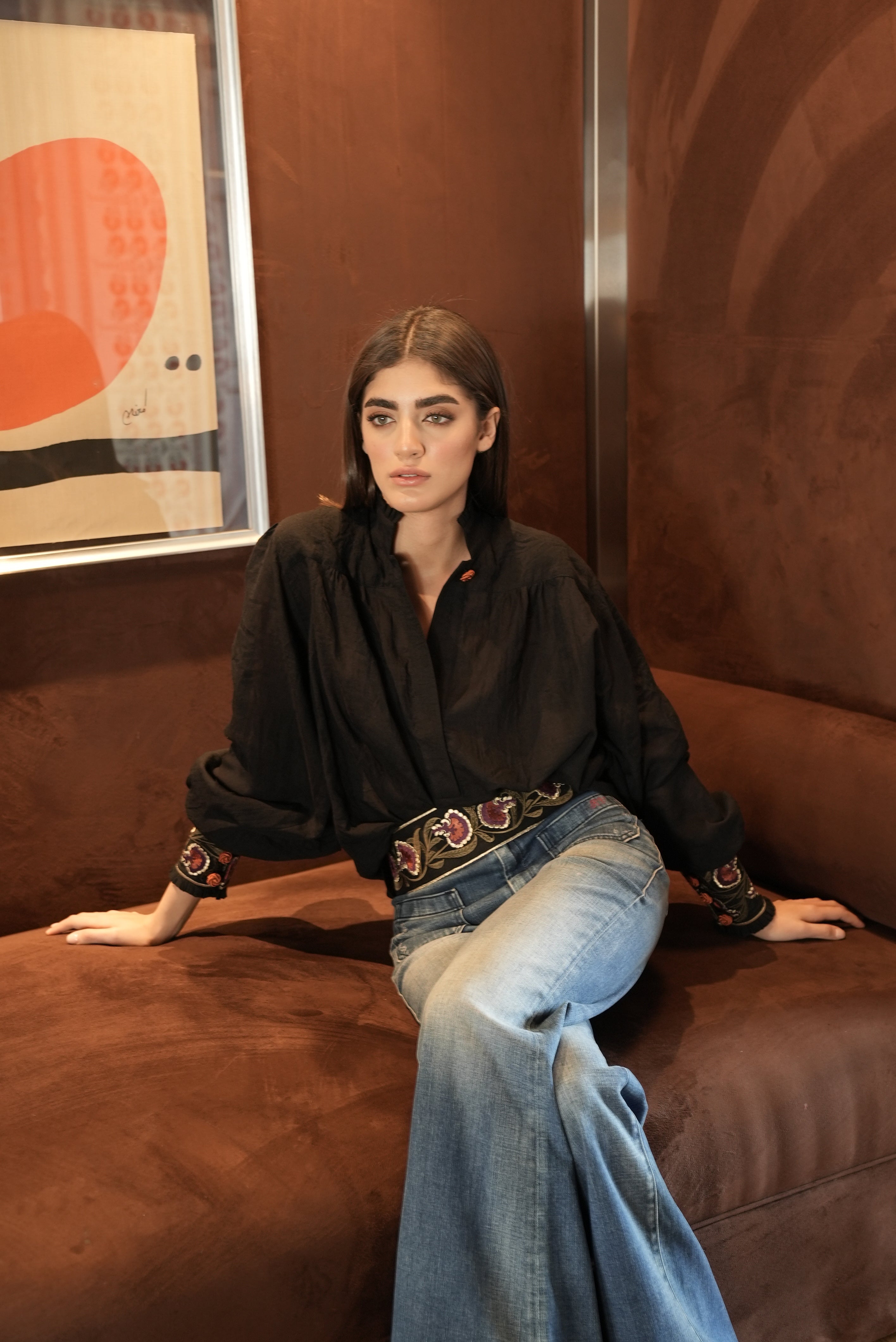 Carnation Belt- Purple/Black Accessory - Belts Rosewater House