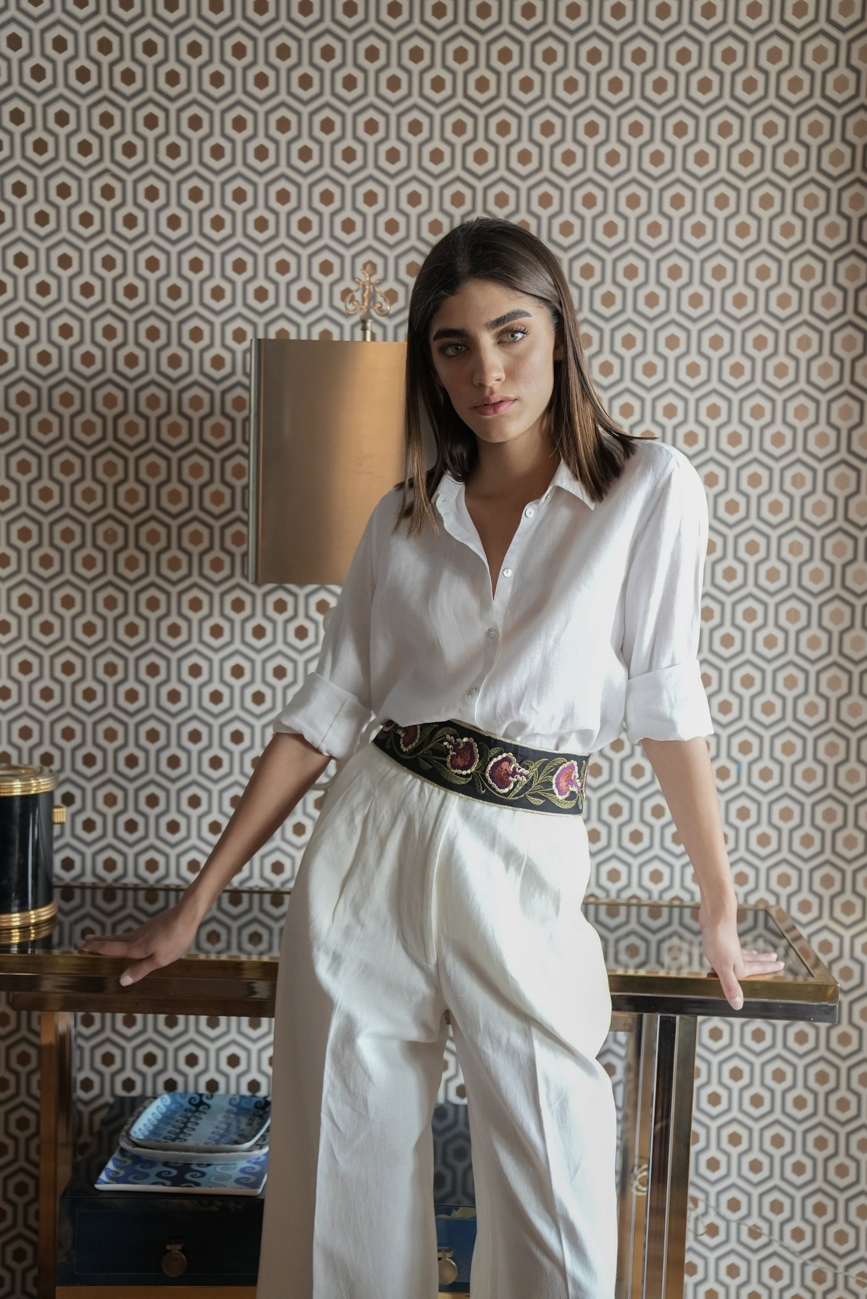 Carnation Belt- Purple/Black Accessory - Belts Rosewater House