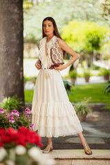 Boteh Paisley Vest - Ivory Dresses Rosewater House