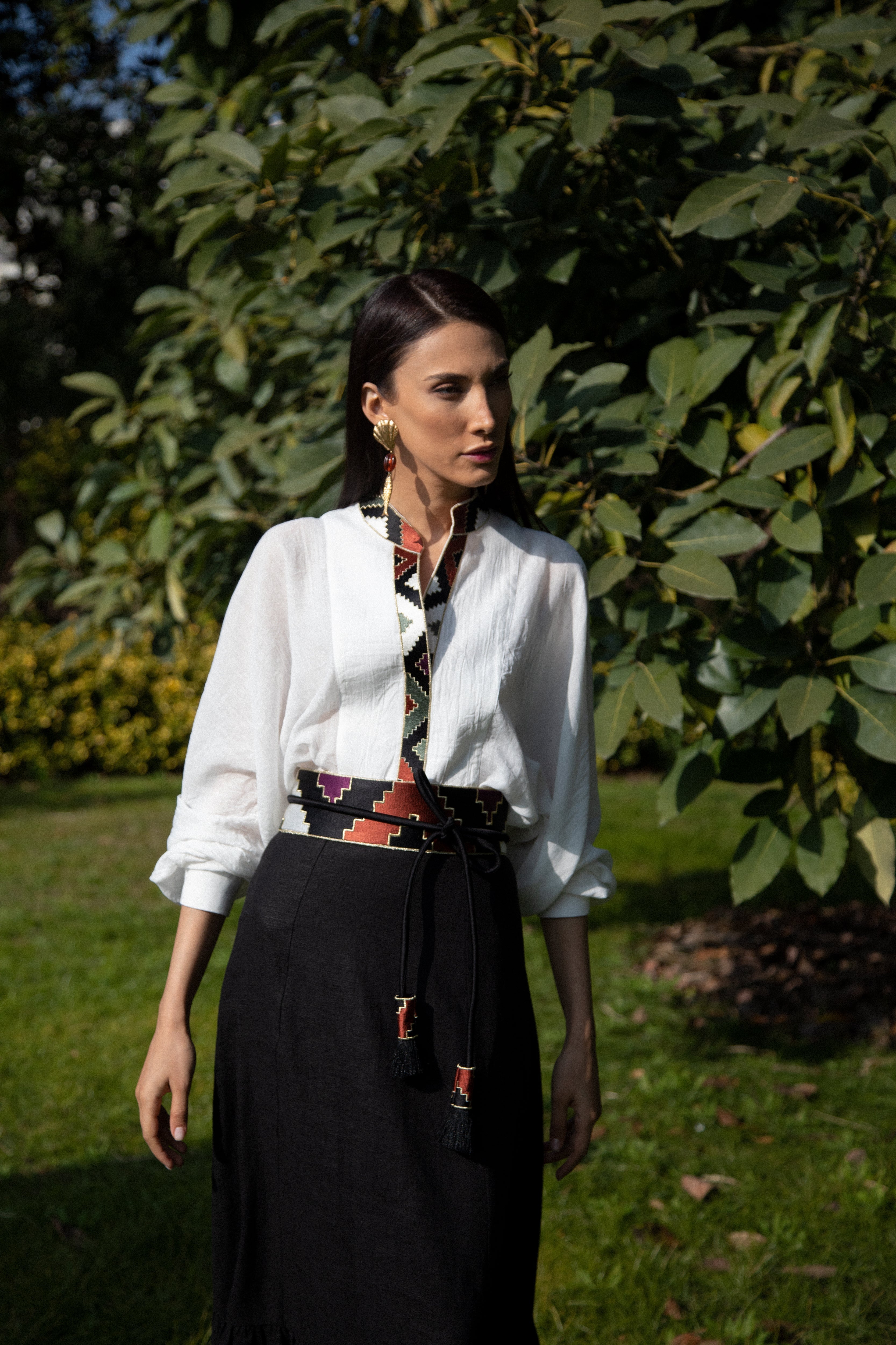 Gileva Belt- Black & Brick Belt Rosewater House