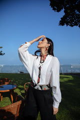 Gileva Blouse - White Tops-Blouse Rosewater House