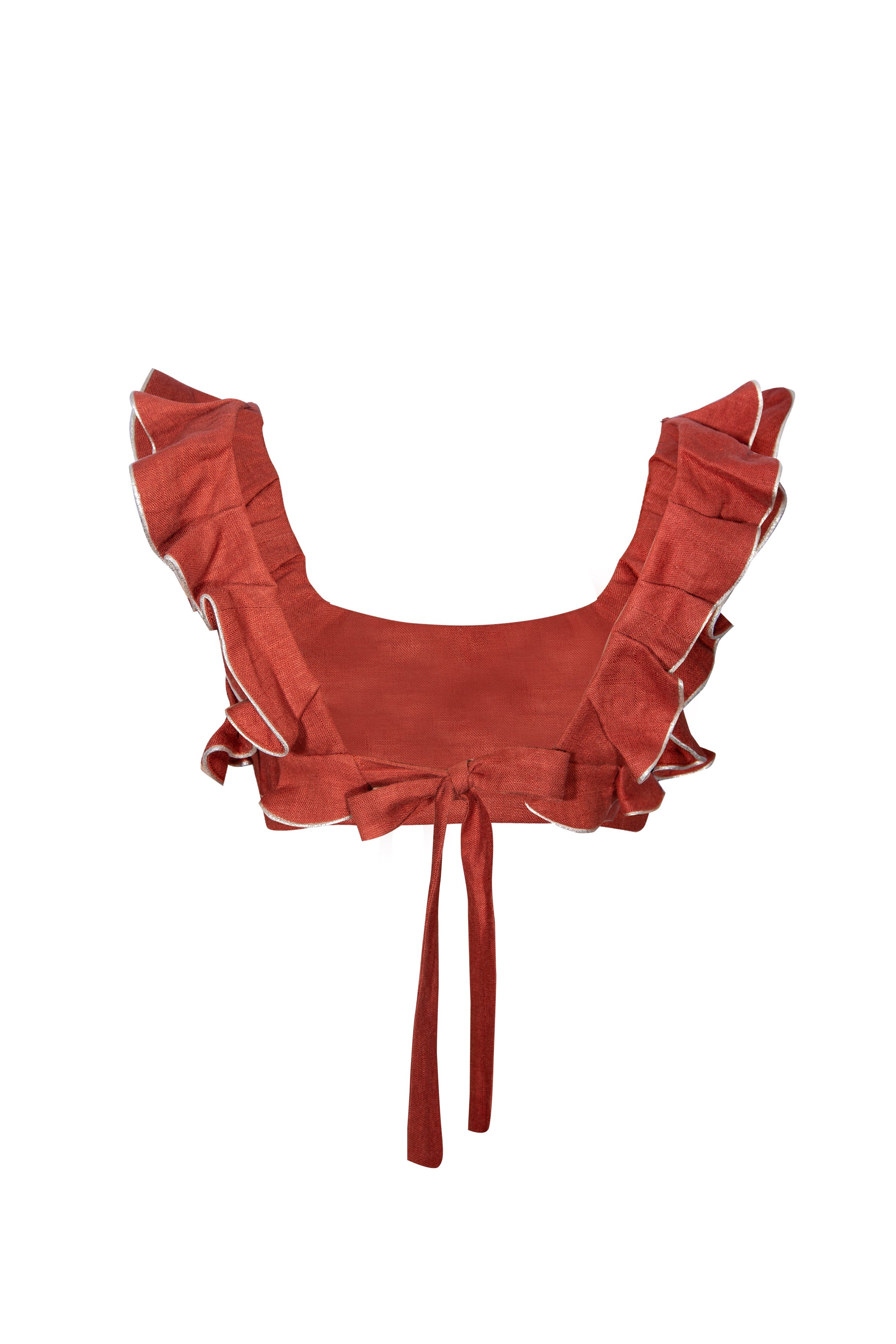 Malika Ruffle Top - Brick Tops-cropped Rosewater House