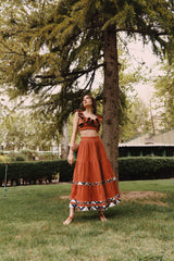 Gilara Skirt - Brick Skirts Rosewater House