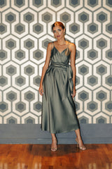 Ojas Dress - Army Green Dresses Rosewater House 