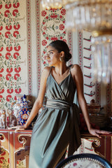 Ojas Dress - Army Green Dresses Rosewater House 