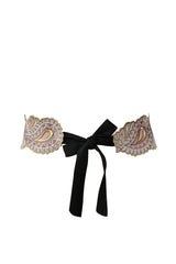 Paisley Embroidered Belt - Pink Dresses Rosewater House