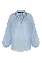 Golab Blouse - Blue & Red (Limited Edition) Tops - Blouse Rosewater House