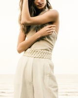 Sand Gisou Belt - Gold & Ivory Accessory - Belts Rosewater House