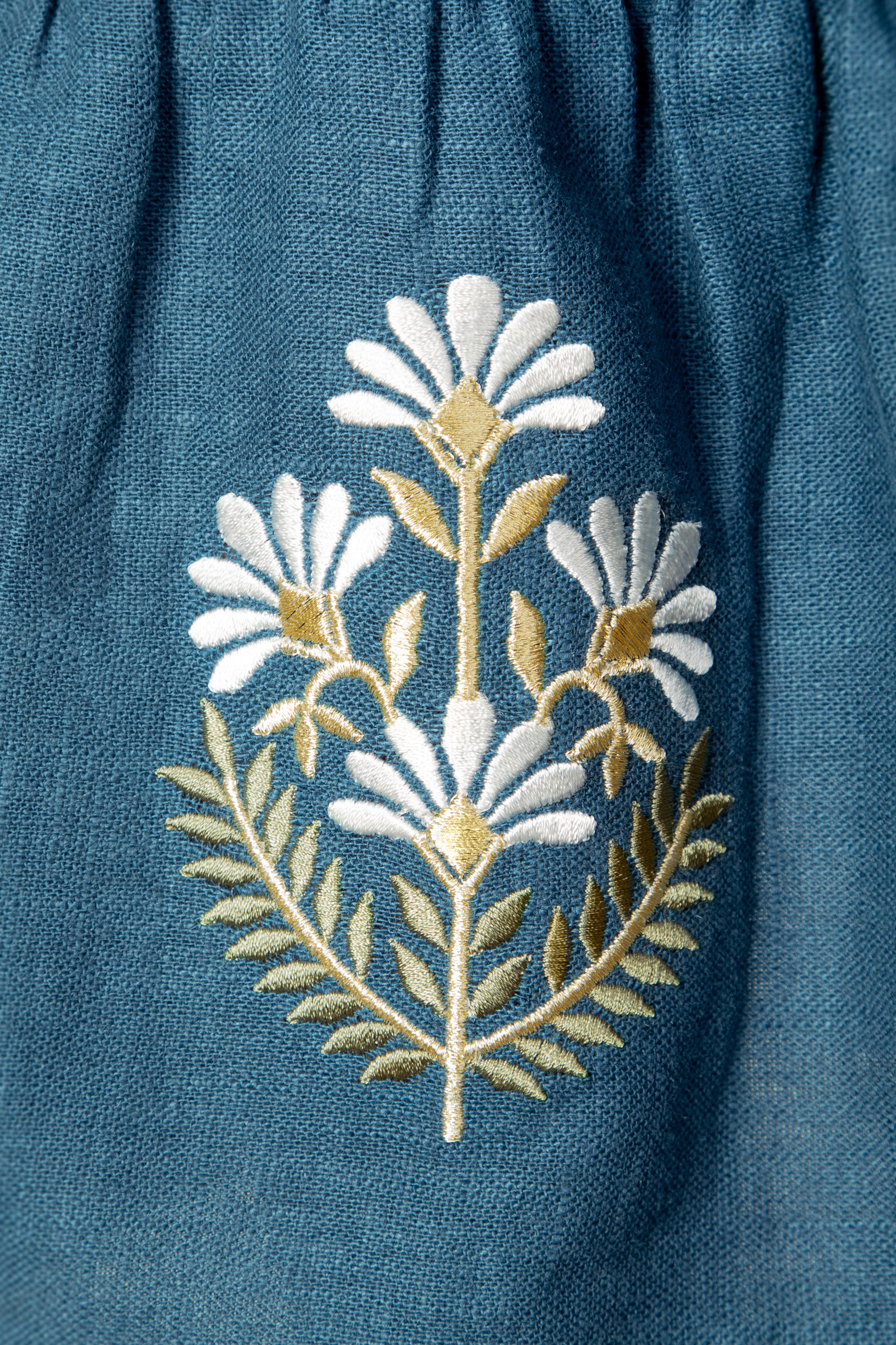 Ayan Skirt - Blue Bottoms - Skirts Rosewater House