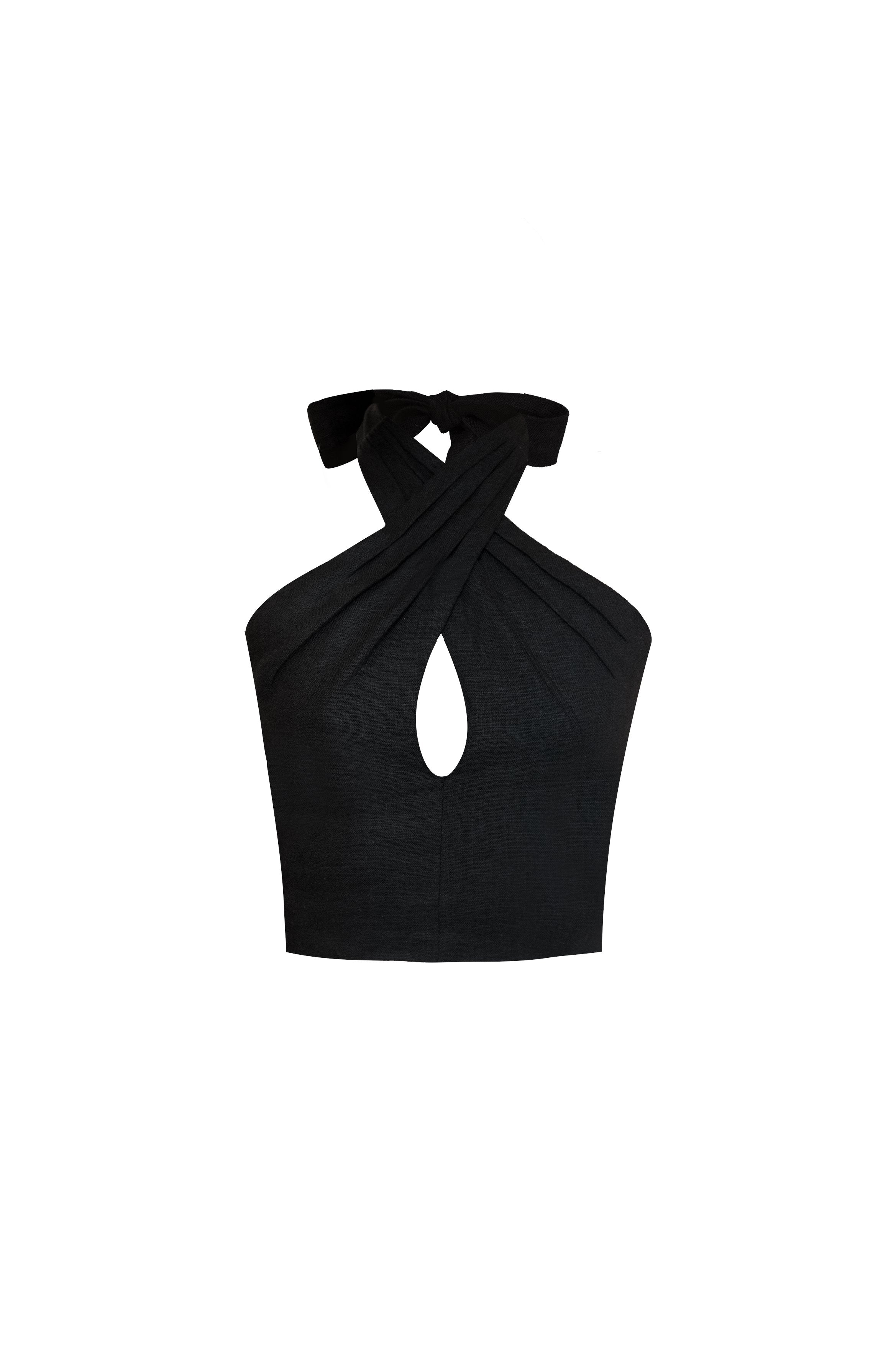 Torreh Top - Black Tops - Cropped & Casual Rosewater House