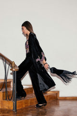 Termeh Robe - Black Rosewater House