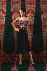 Silk Avin Slip Skirt - Black Skirt RoseWaterHouse
