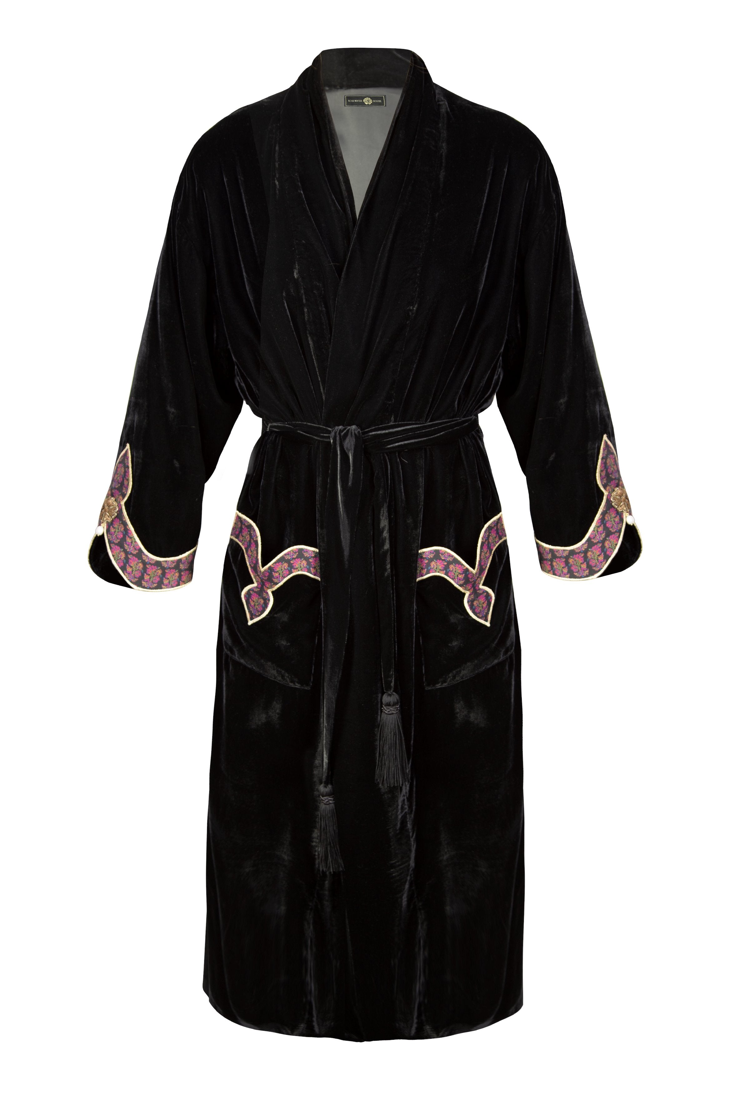 Termeh Robe - Black Rosewater House