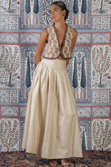 Boteh Paisley Vest - Ivory Dresses Rosewater House
