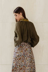 Golab Blouse - Army Green Blouses Rosewater House