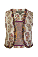 Boteh Paisley Vest - Ivory Dresses Rosewater House