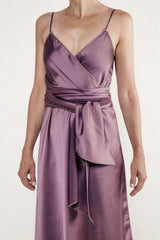 Ojas Wrap Dress - Mauve Dresses Rosewater House