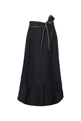 Noor Belted Midi Skirt - Black Bottoms - Skirts Rosewater House