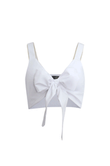 Sarah Crop Top - White Tops Rosewater House