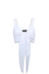 Sarah Crop Top - White Tops Rosewater House