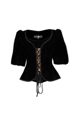 Velvet Tsarina Top - Black Tops Rosewater House