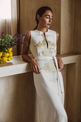 Aftab Dress- White Dress Rosewater House