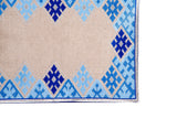 Hand-Embroidered Placemats - Blue & Silver RoseWaterHouse
