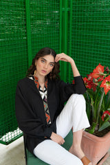 Gileva Blouse - Black Tops-Blouse Rosewater House