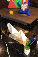 Tissue box - gold Rosewater House
