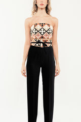 Jahan Bustier + Belt - Pink Tops RoseWaterHouse