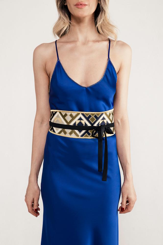 Balouch Belt - Blue & Green Accessory - Belts RoseWaterHouse