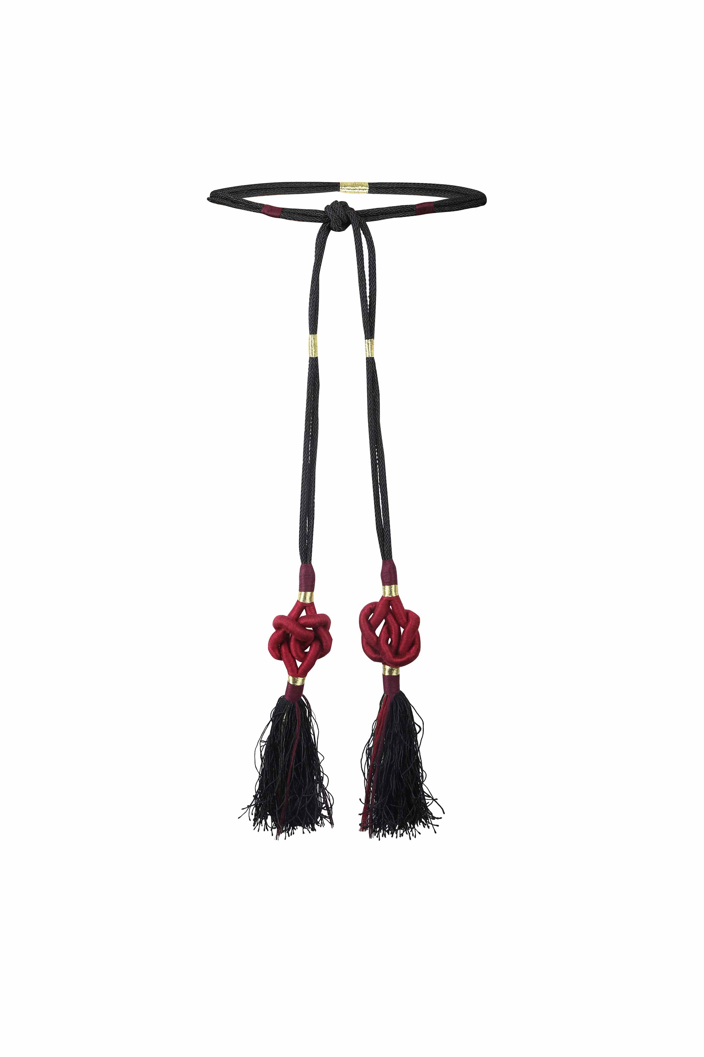Fringe Tassel Belt - Bordeaux Belt Rosewater House