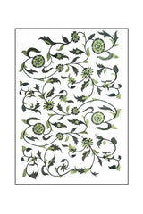 Isfahan Hand Painted Tablecloth - Green RoseWaterHouse 