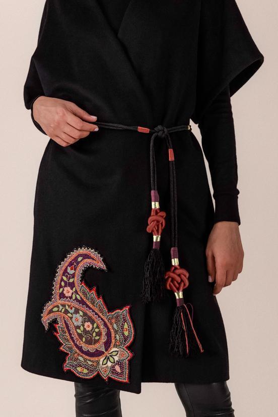 Zarin Wrap Coat - Paisley coat Rosewater House