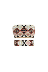 Jahan Bustier Set - Pink Tops-Bustier RoseWaterHouse