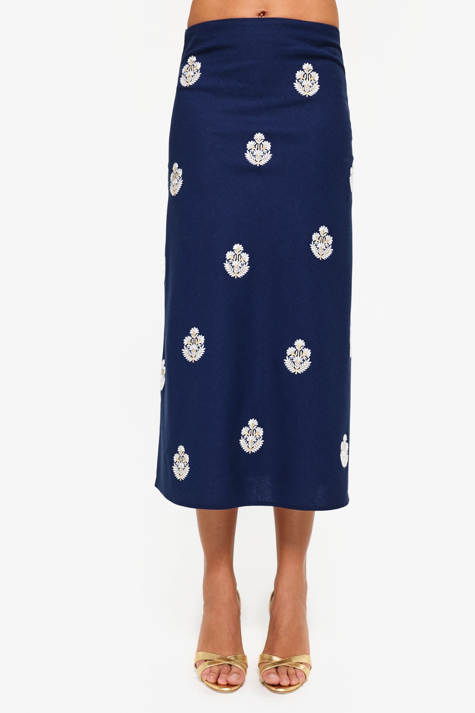 Mina Skirt - Navy & white Rosewater House
