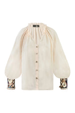Pansy Blouse - Pansy Embroidery Tops - Blouse Rosewater House 