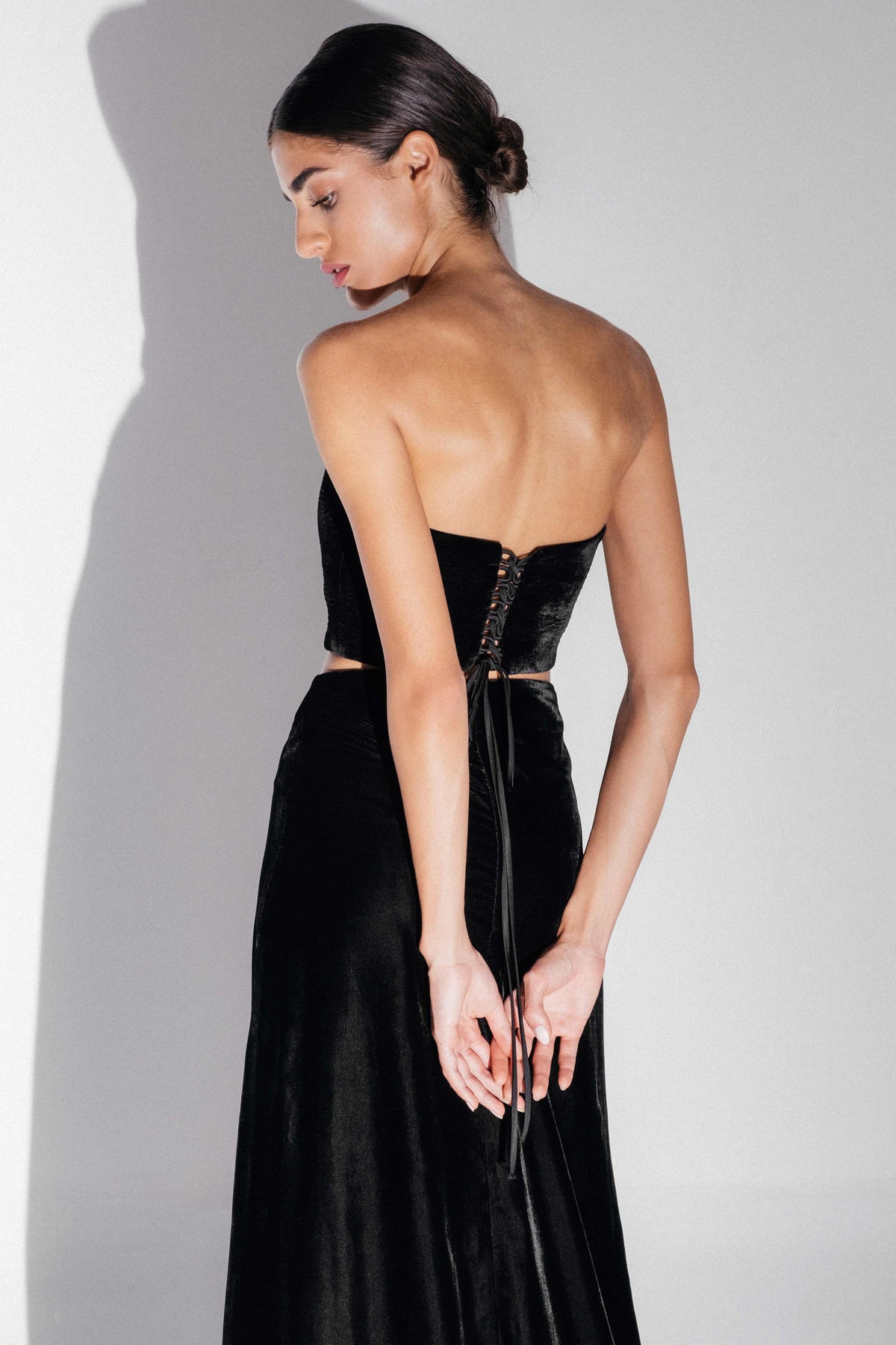 Rosa Embellished Bustier - Black Tops - Bustier & Embroidered Rosewater House