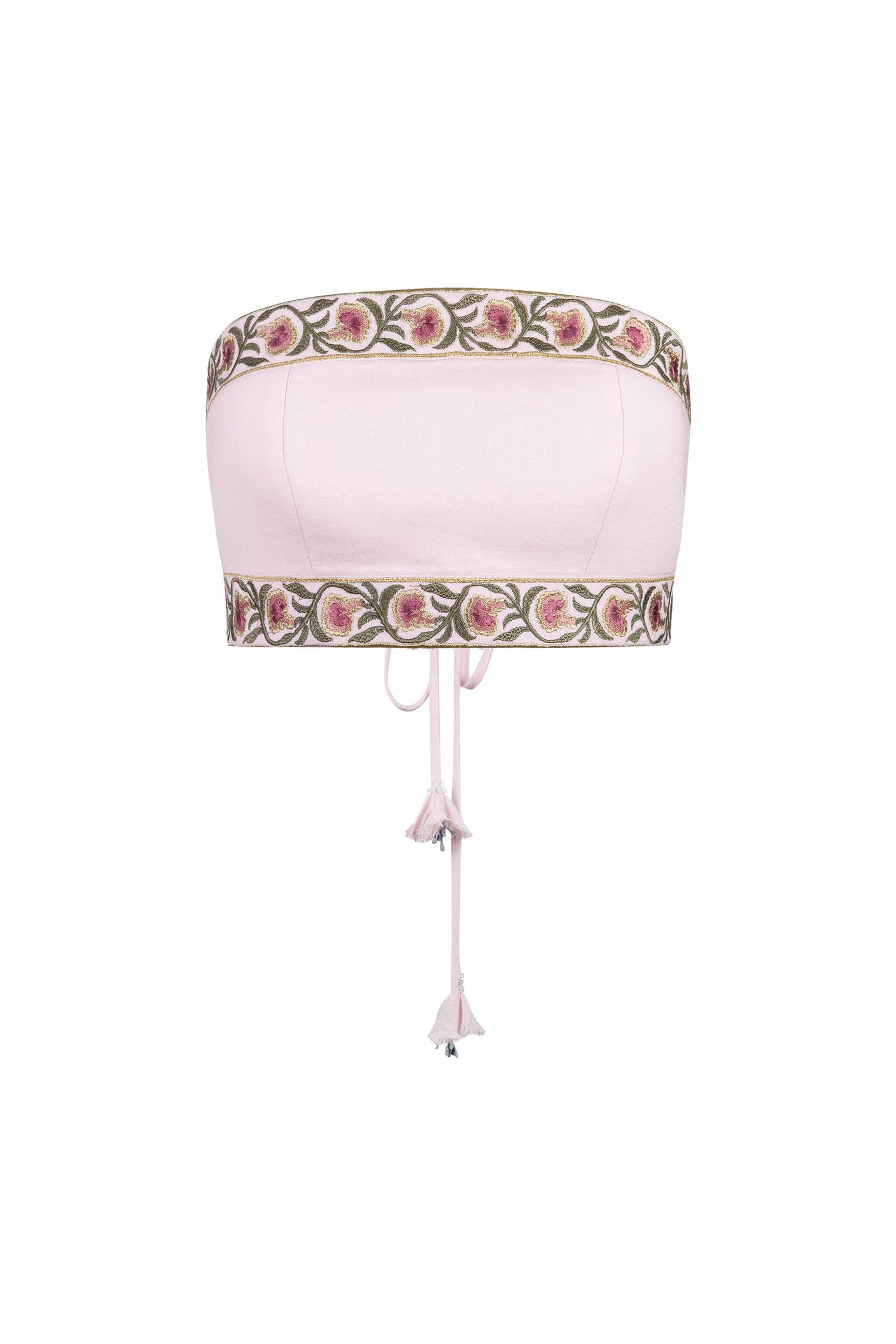 Carnation Crop Top - Carnation Embroidery Tops - Bustier & Embroidered Rosewater House - Wholesale SS25 