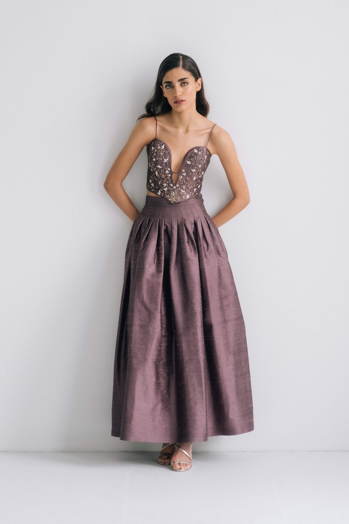 Jasmine Bustier and Yass Skirt - Violet Dresses - Formal Rosewater House