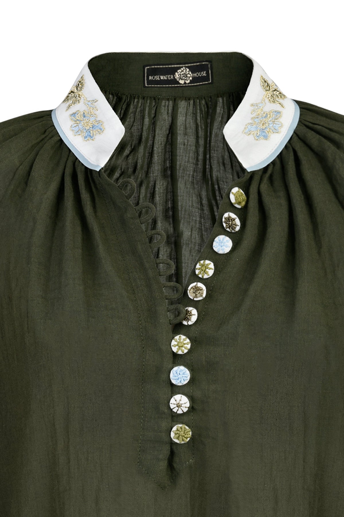 Ivy Blouse - Khaki Rosewater House
