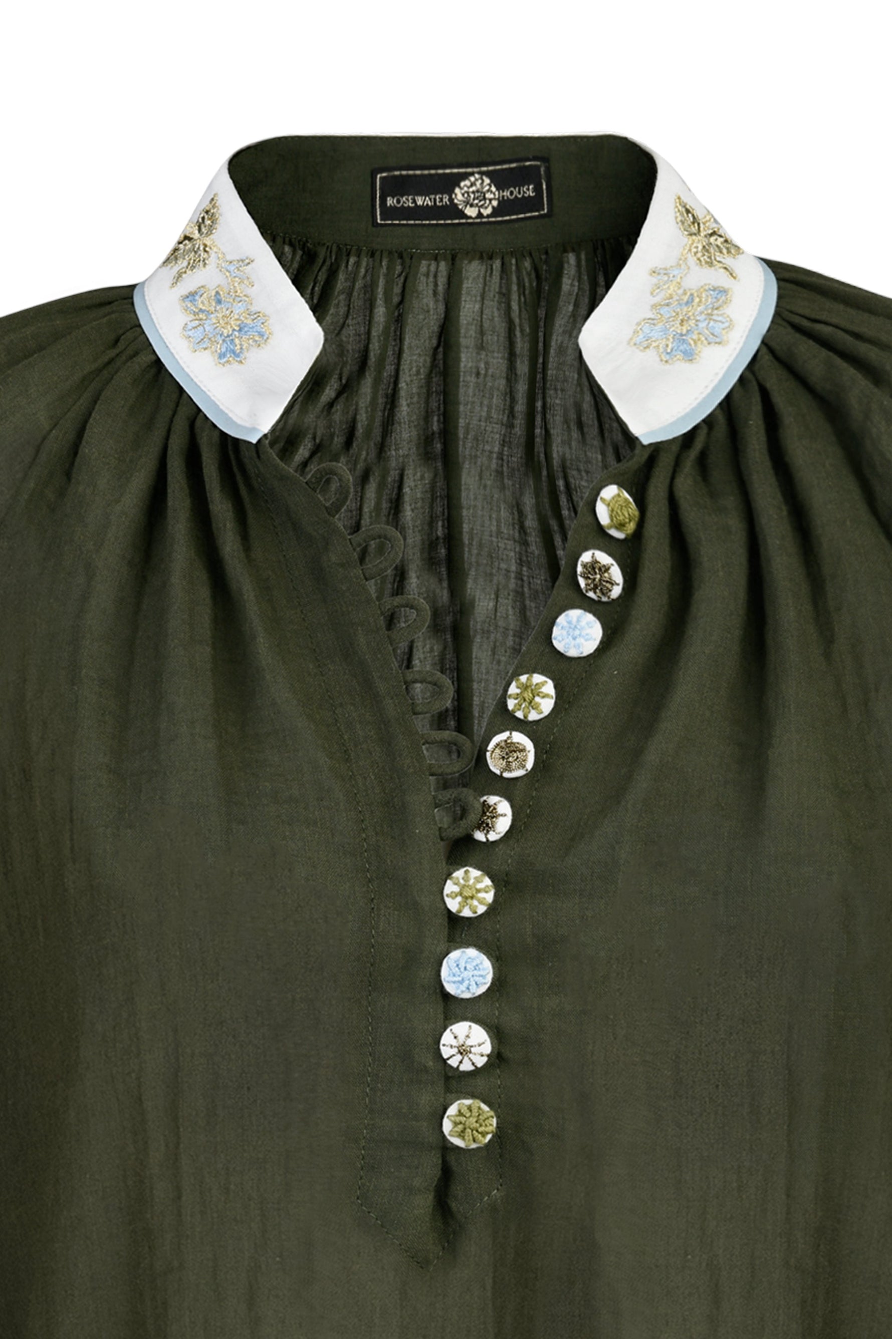 Ivy Blouse - Khaki Rosewater House