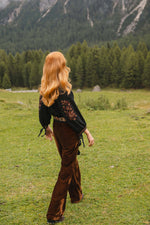 Mahtab Pants - Velvet Bottoms - Pants Rosewater House 
